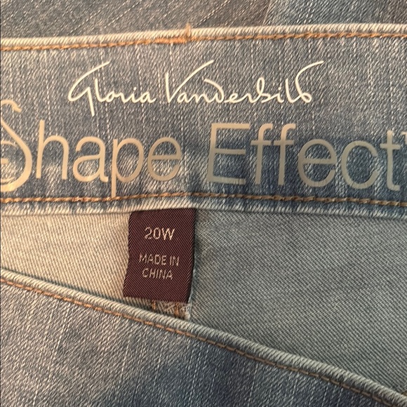 NWT Gloria Vanderbilt Size 20 pull on Blue Flare Jeans - Picture 5 of 6